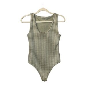 American Eagle Green Scoopneck Thong Bodysuit, XS‎